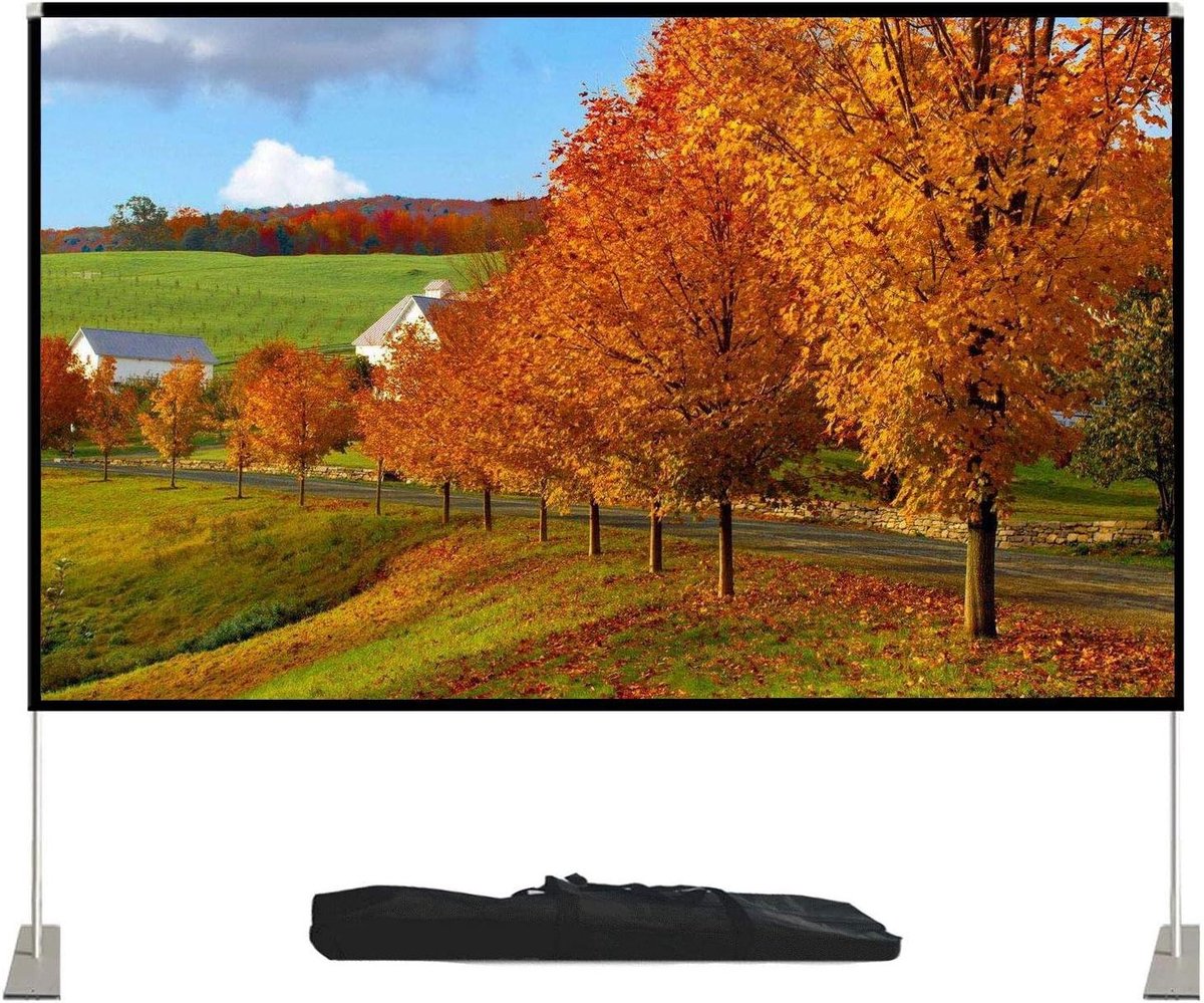 Projectiescherm - Draagbaar Filmscherm - Home Cinema - Kreukvrij HD Materiaal - 120 Inch - Wit