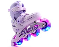 Suotu verstelbare inlineskates met LED-wielen - maat 32-36 - paars
