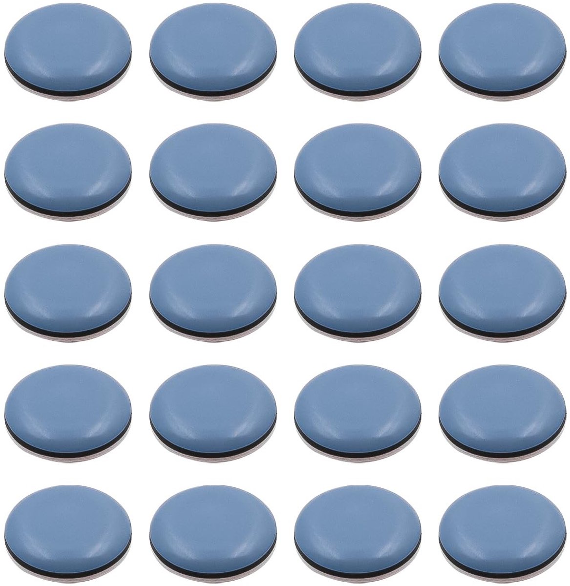 Dailygoods- Meubelschuivers Teflon - 20 Stuks - Geluidsarm - Slijtvast - Geschikt voor Hout/Laminaat/Vinyl/Tegelvloeren - Diameter 25 mm - Meubelglijders