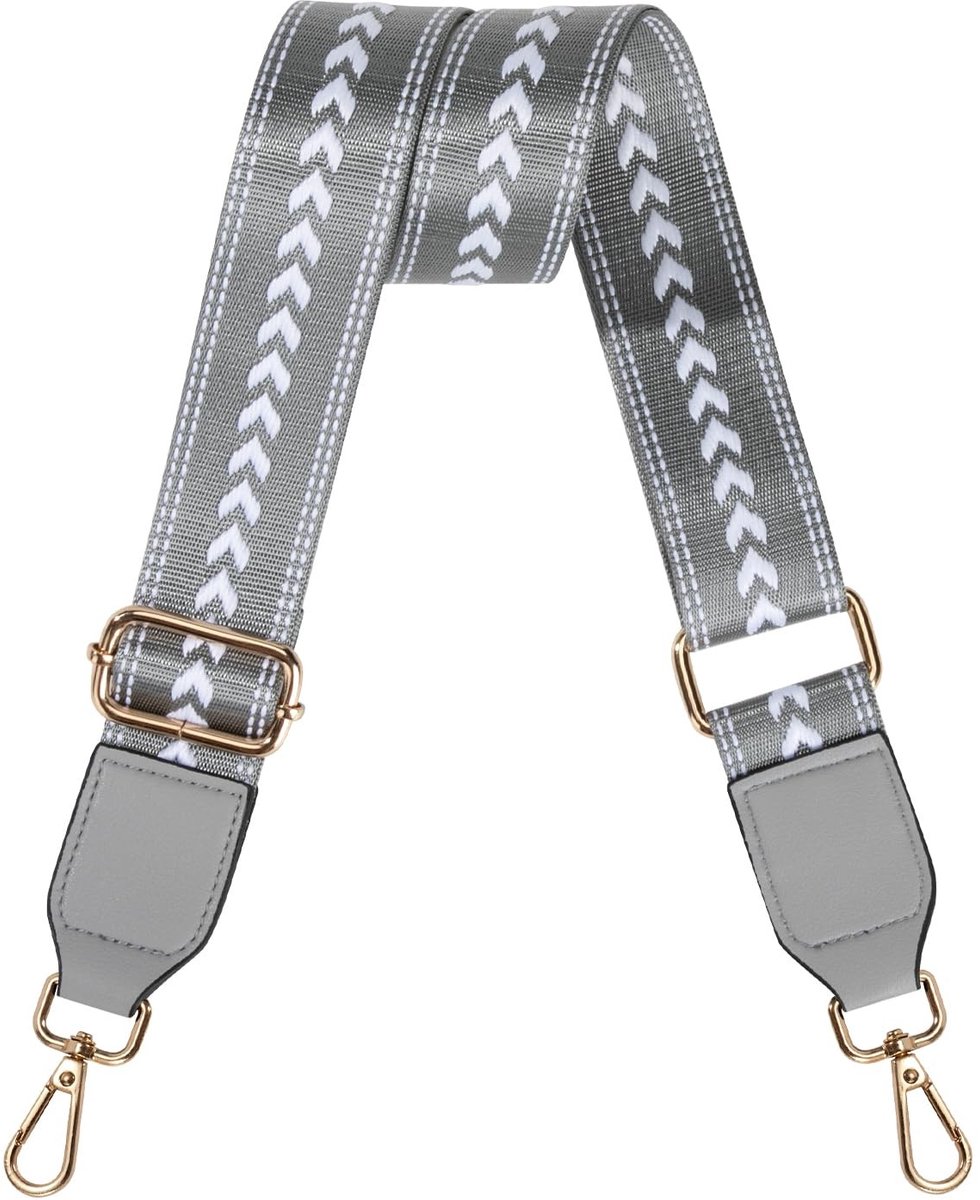Dailygoods- Schouderriem verstelbaar 3,8 cm breed - Vervangende tasriem - Antislip schouderband - Draagtas riem - Goudkleurige metalen draaigesp - Comfortabel voor dagelijks gebruik