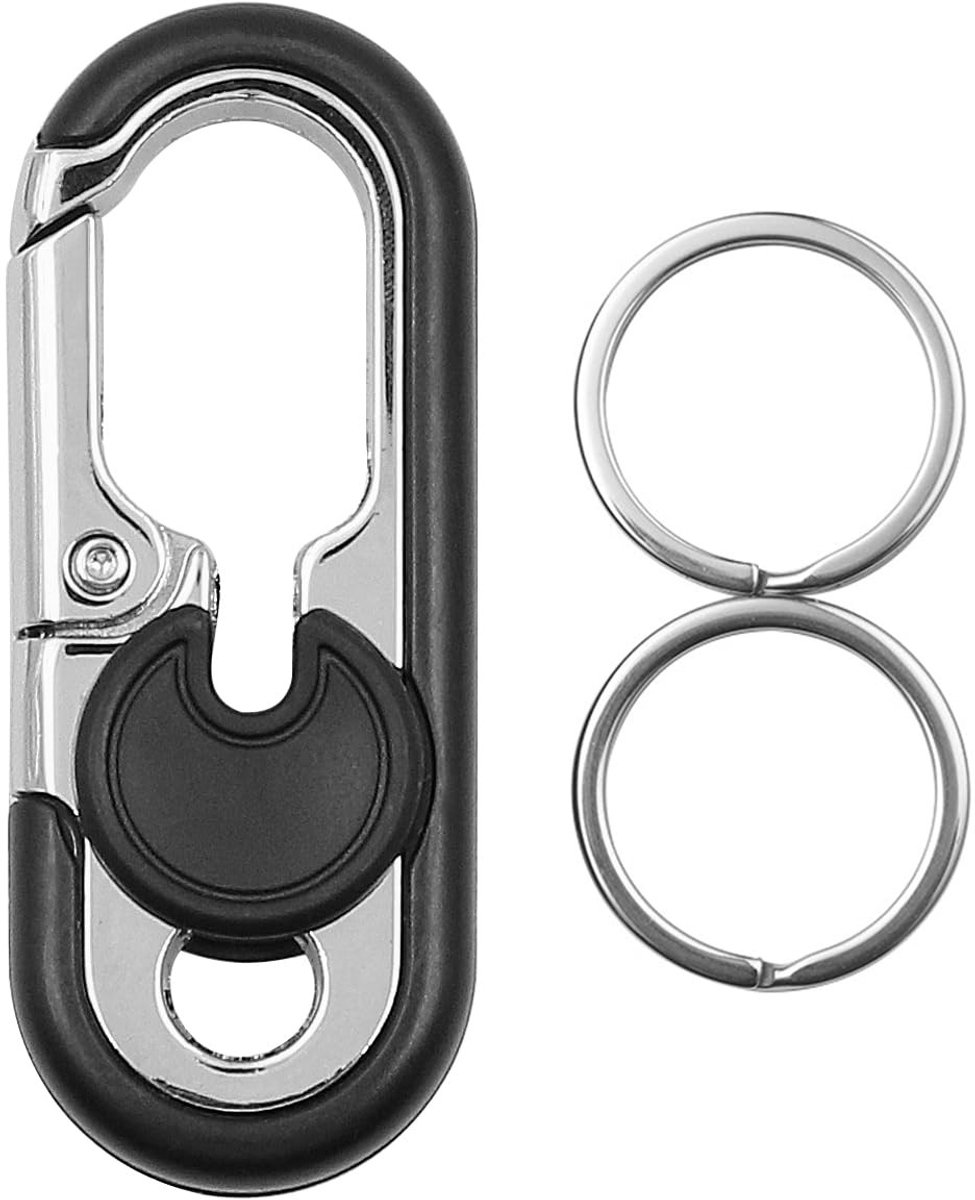 Dailygoody - Zwarte Metalen Auto Sleutelhanger - Gepersonaliseerd