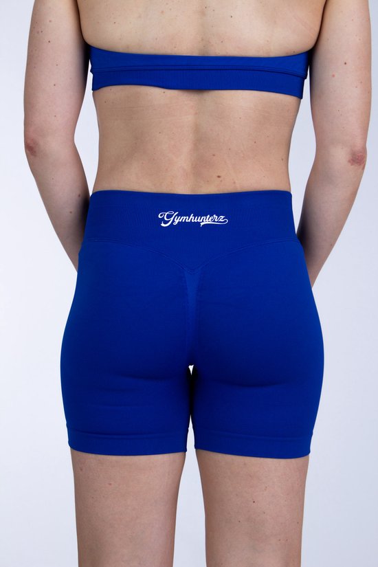 Gymhunterz Sport Short - Scrunch Short Dames - Sportbroek - High Waist - Kleur Donkerblauw - Maat M van Gymhunterz — afbeelding 4