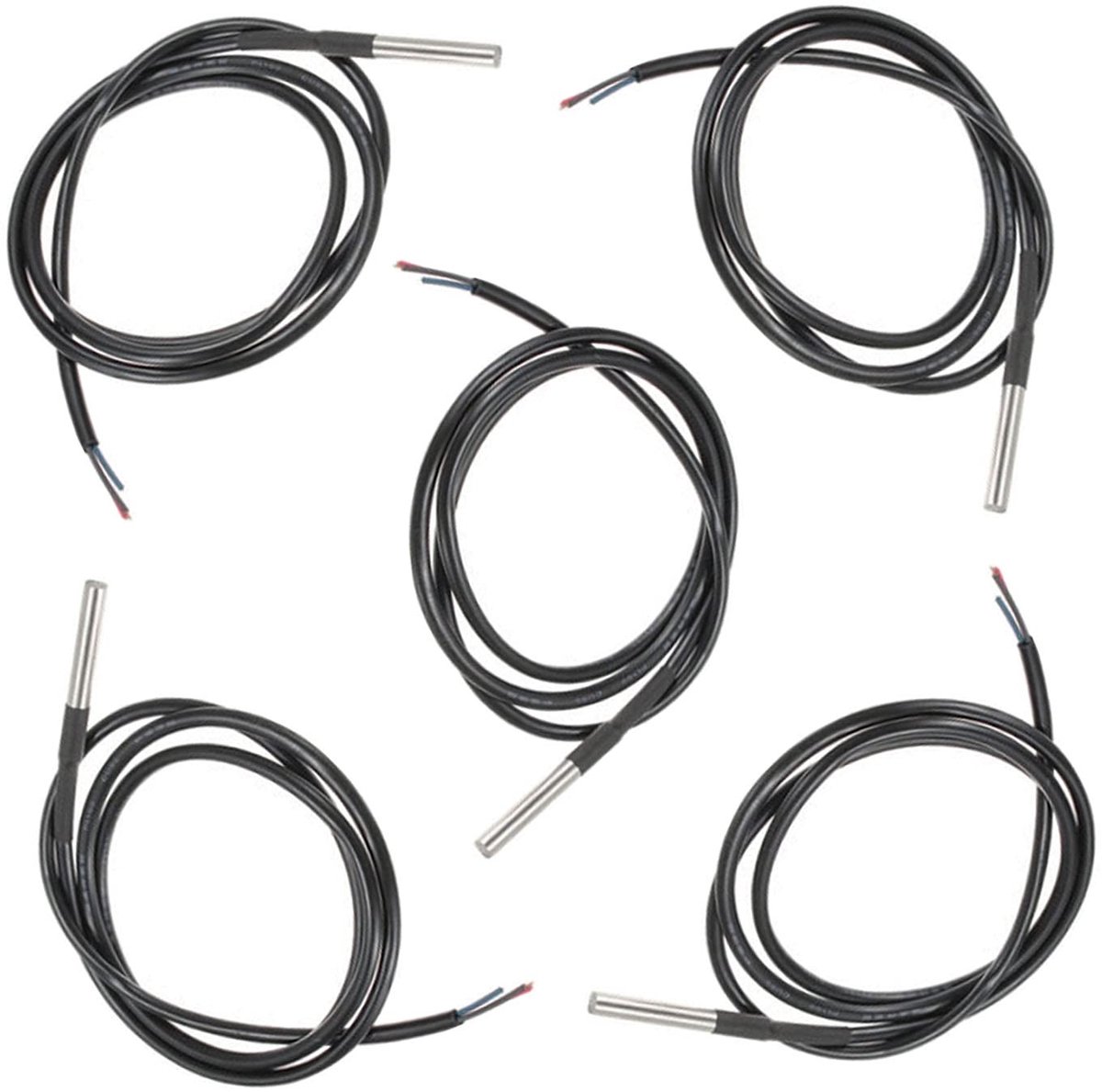 Dailygoods- Temperatuursensor Waterdicht - 18B20 Digitale Temperatuursensor - 1M Kabel - Nauwkeurigheid ± 0,5 ℃ - Temperatuurbereik - Programmeerbare Resolutie 9-12 bits - Temperatuursonde