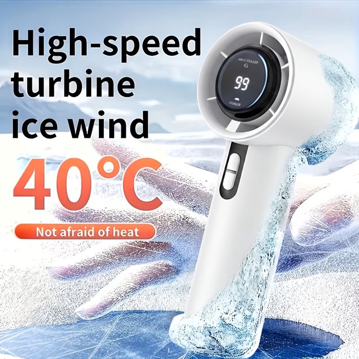 STNY Digitale Ventilator - Usb Oplaadbare High-Speed Fan - Polsbandje + Hand + Tafel Ventilator - Digitale Batterij Indicator + Digitale standen/modi's - Voor de Ultieme Verkoeling - Kleur: Roze — afbeelding 8