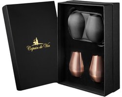 Copain de Vin VinVoyage Bundle Pack – Draagbaar Kristallen Wijnglas met Beschermcase en Carry Bag – Reis Wijnglas – Premium Wijngeschenk