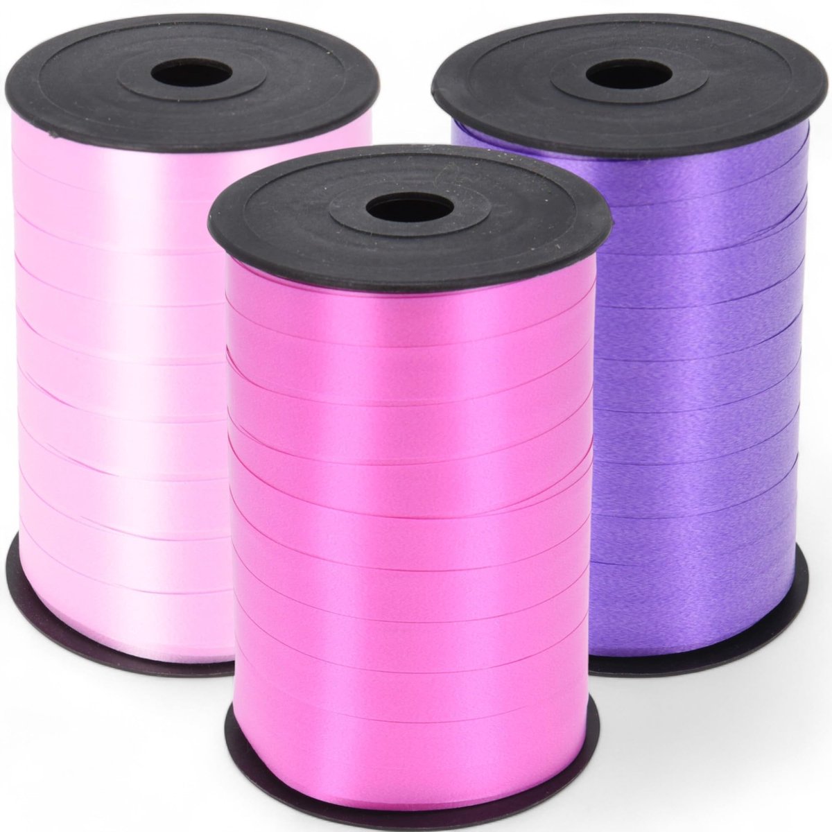 Dailygoods- Krullint Set - Glanzend/Maat - 3 Rollen - 150m per Rol - Cadeaulint - Perfect voor Versieren - Scheurvast Materiaal
