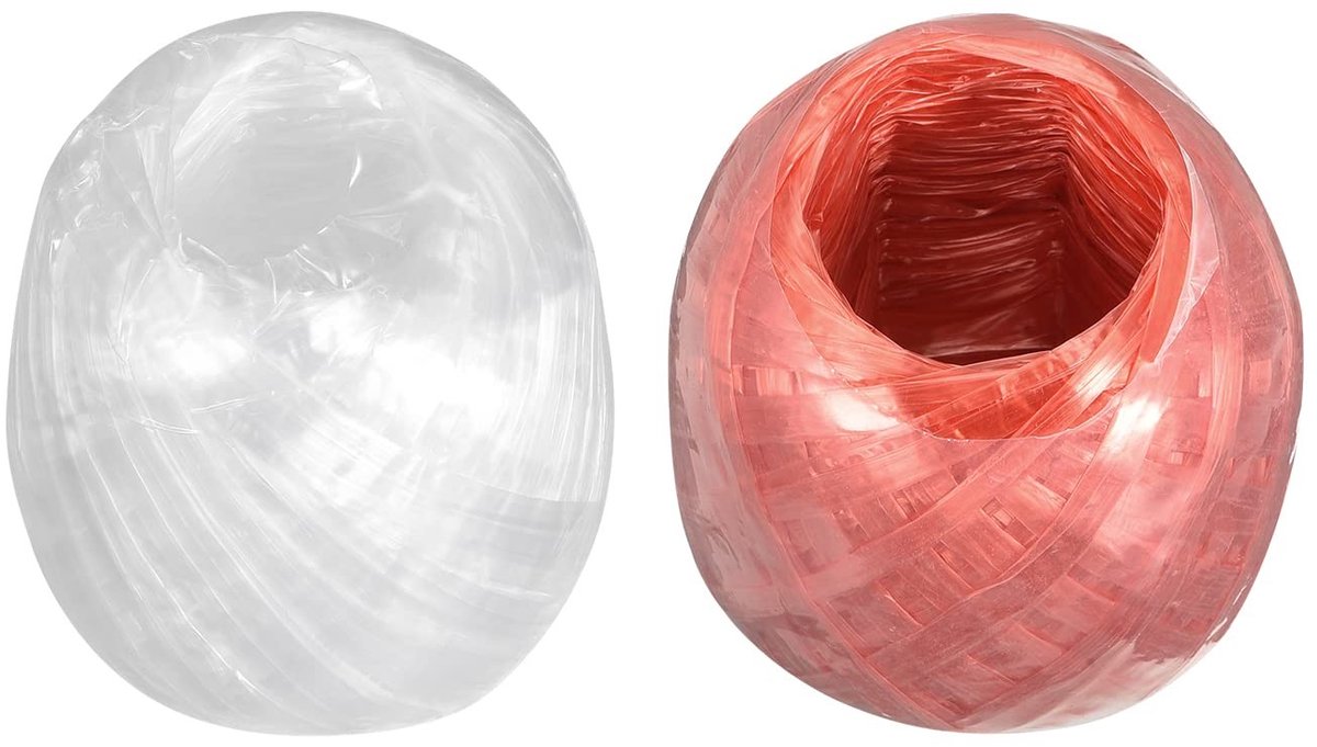 Dailygoods- Touw 50m - Polyester/Nylon - Huishoudelijk - DIY - Gebundelde Verpakking - Rood/Wit - Koord