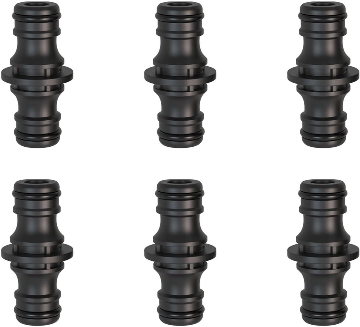 Dailygoods- Slangconnector 2-weg - Tuinslangkoppeling 1/2 inch - Aansluiting voor Gardena - 6 Stuks - Duurzaam kunststof - Hoge druk bestendig