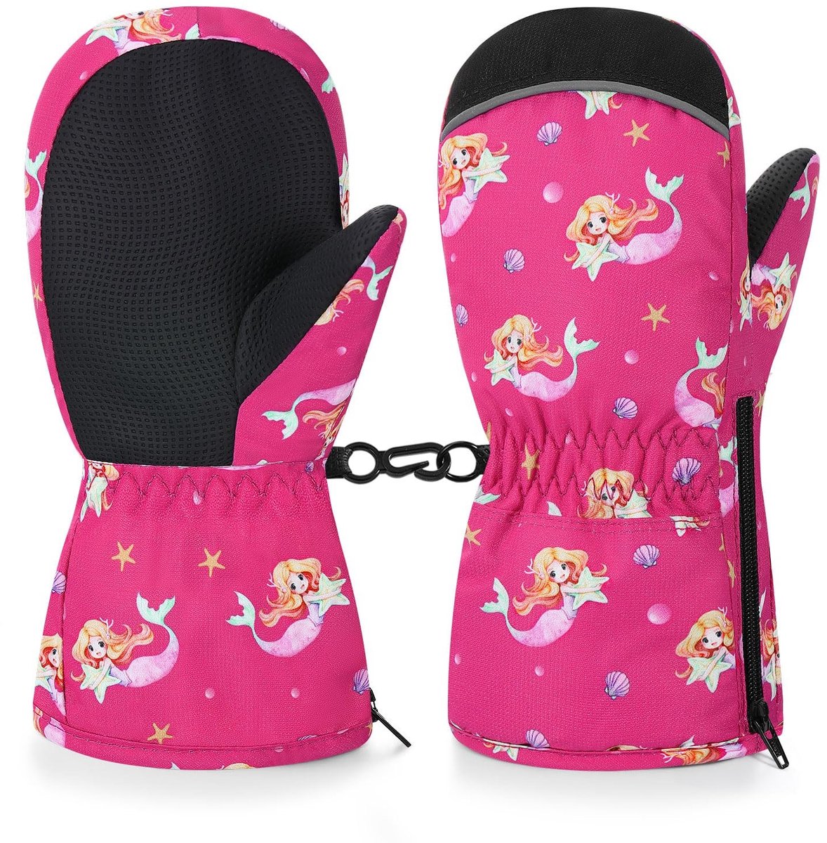 Dailygoods- Sneeuwwant Waterdicht - Kinderen - Zachte Velours Voering - Antislip - Met Rits - Winddicht - Warm en Beschermend - Skihandschoenen