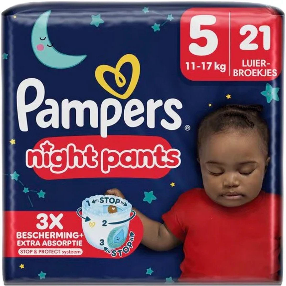 Pampers Baby Dry Night Pants luierbroekjes maat 5 | 21 stuks - nacht luierbroekjes - Luiers maat 5