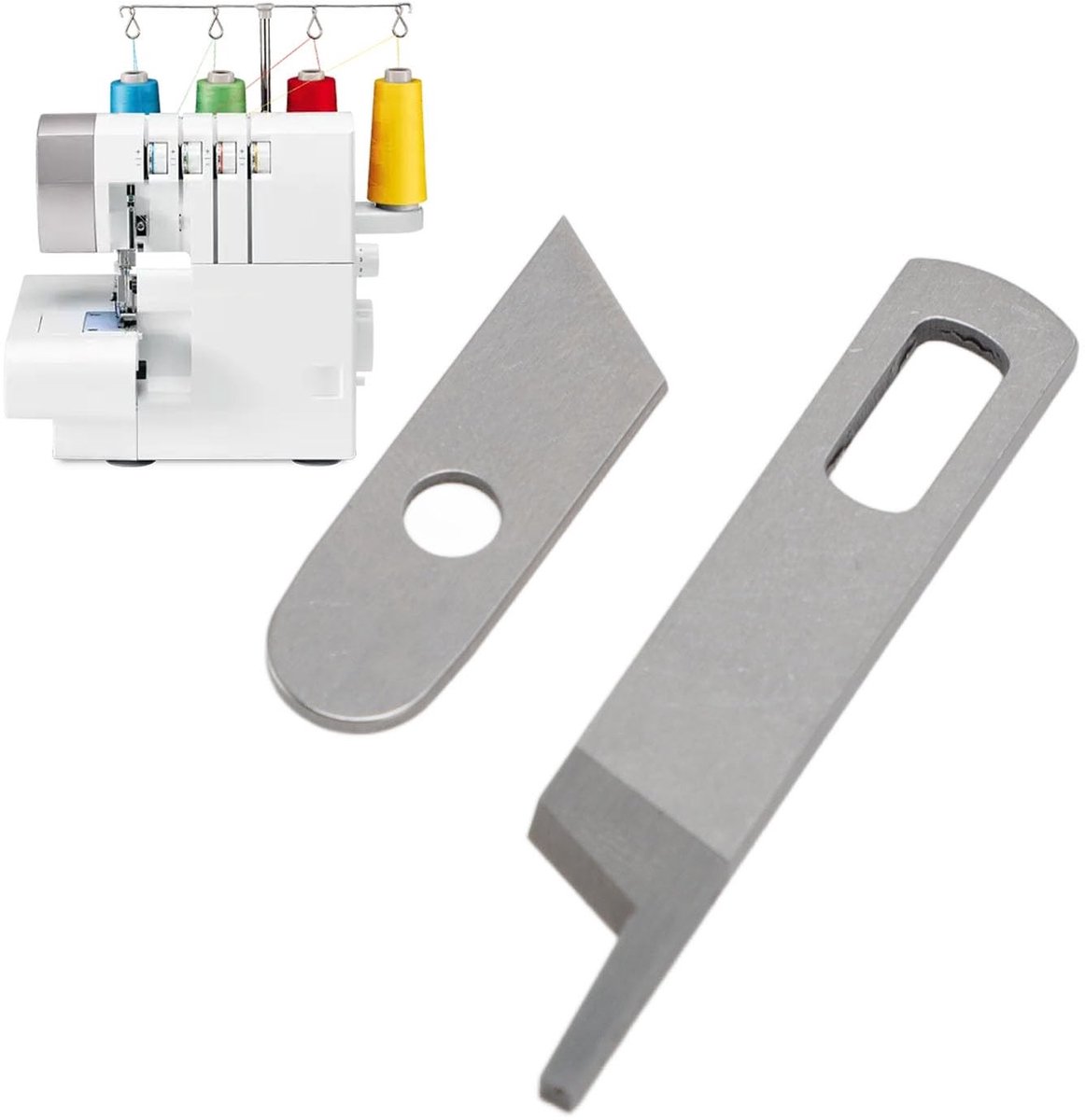 Dailygoods- Messenset Bovenste/Onderste - Vervanging voor 14CG744/14CG754 - Compatibel met Viking Huskylock S15 - Snijmessen - IJzer - Snelle installatie - Snijmes