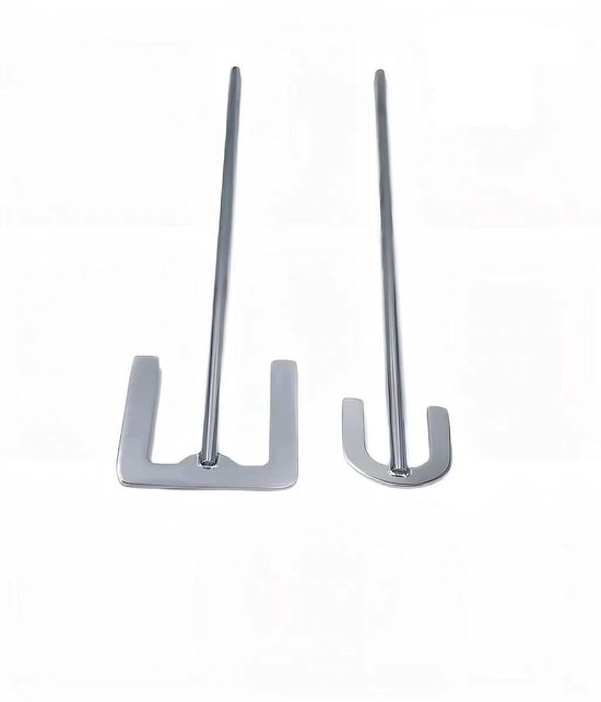 Roerstaafje - Anker Paddle - Materiaal Mengen - 304 RVS - 8x300mm - Zilver — afbeelding 2
