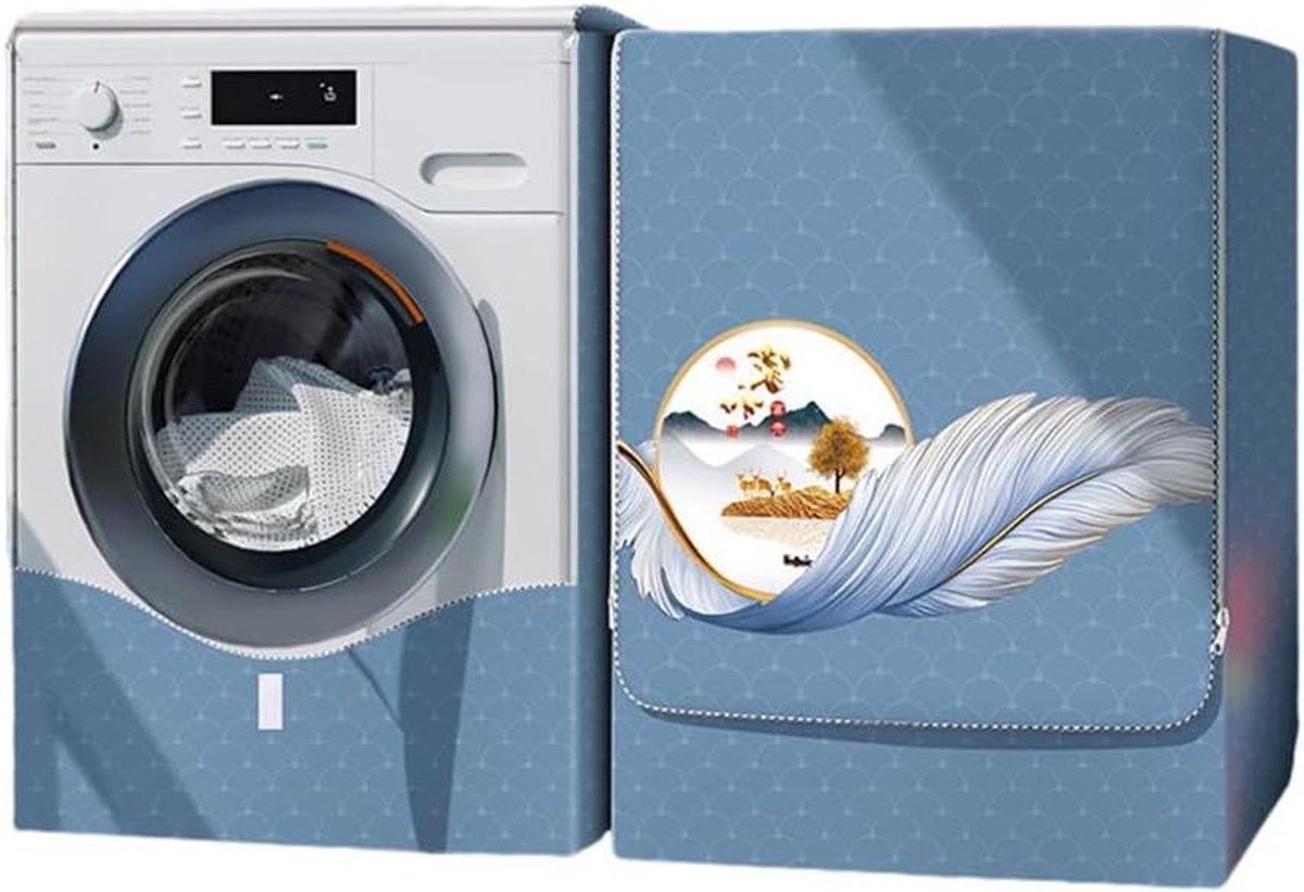 Wasmachinehoes Drogerhoes Apparaat Beschermen Waterdicht Oxford 60x85cm Blauw