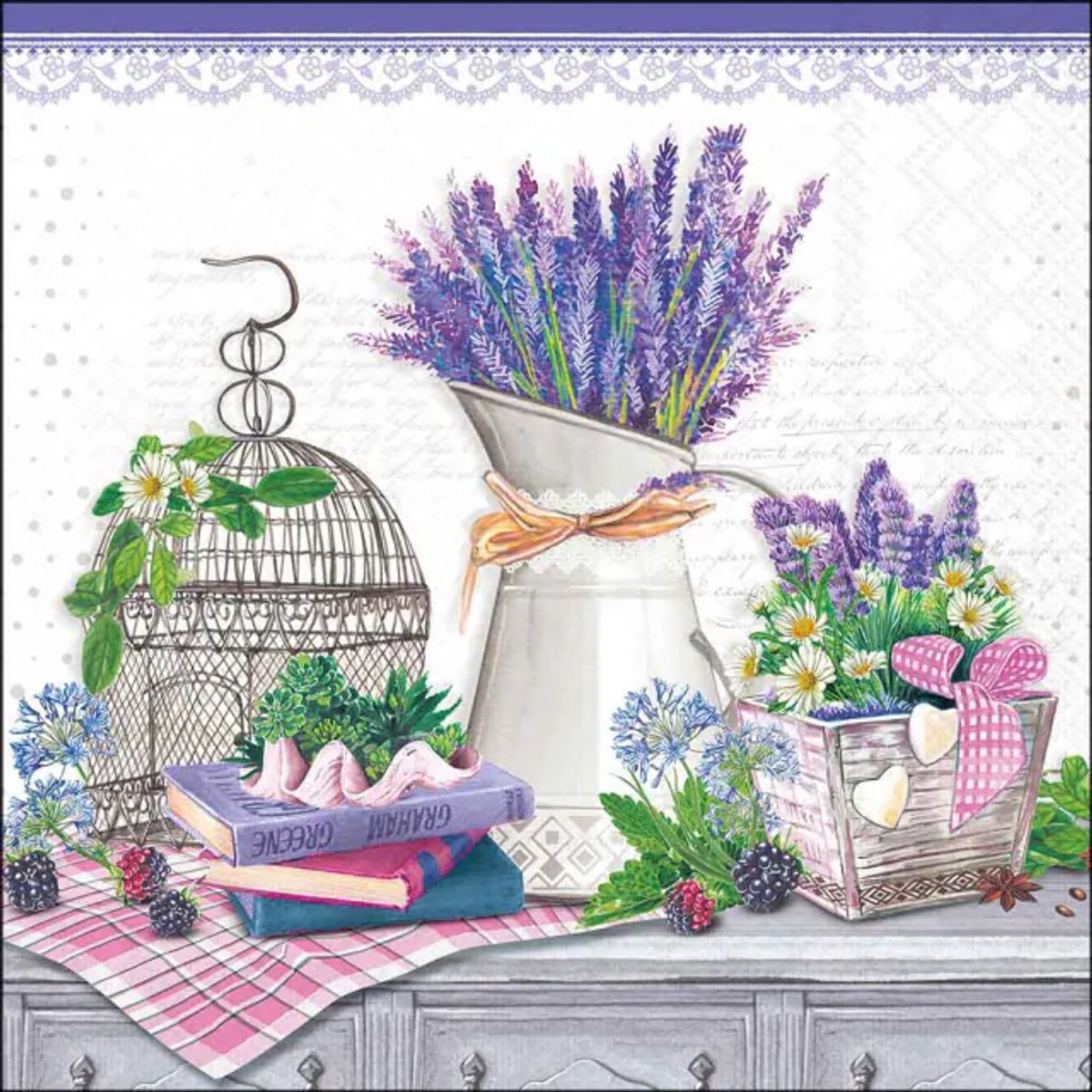 Napkin 33 Lavender decoration FSC Mix