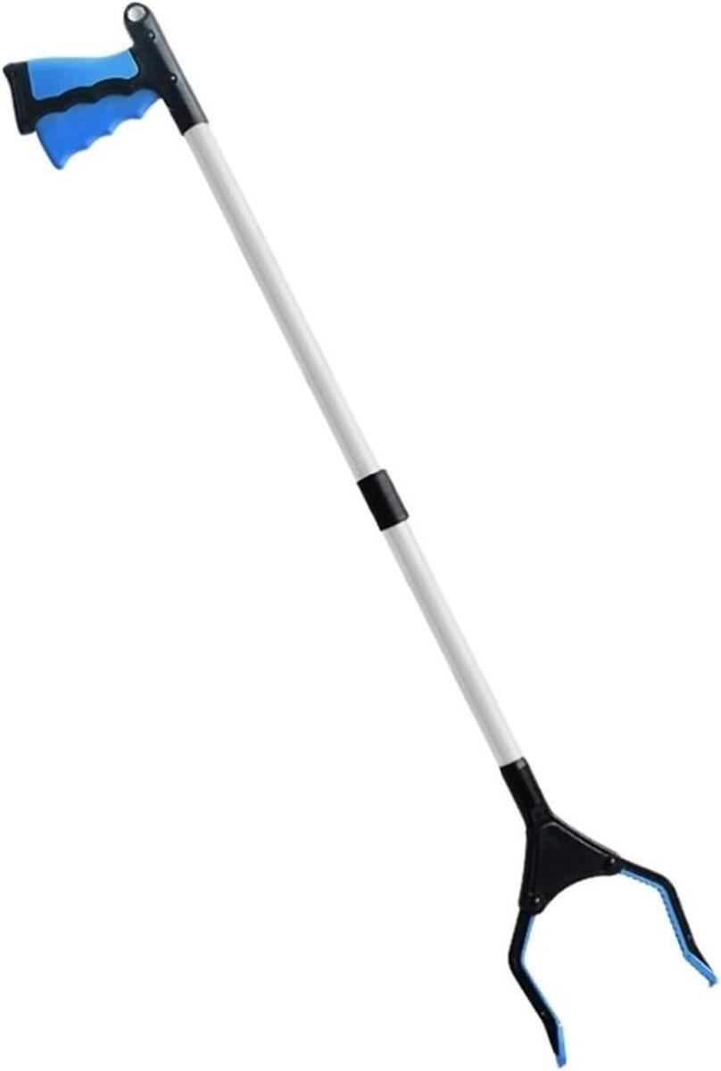 Grijparm Reacher Tool - Opruimhulp Prikker - Afval Opruimen - Sterke Klauwgreep - 43 cm - Blauw