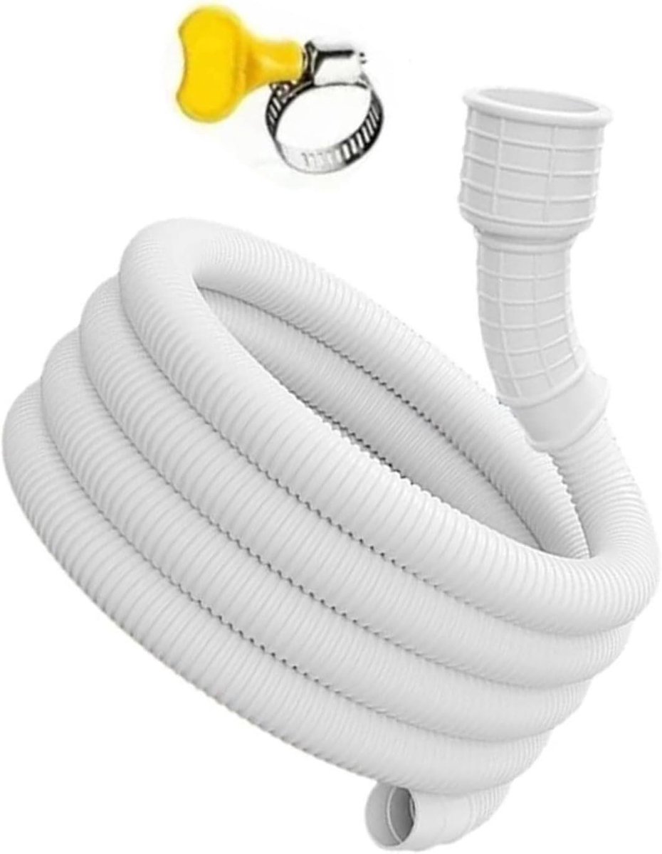 Afvoerslang - Waterafvoer slang - Waterafvoer regelen - Superieure buigcapaciteit - 15 meter - Wit