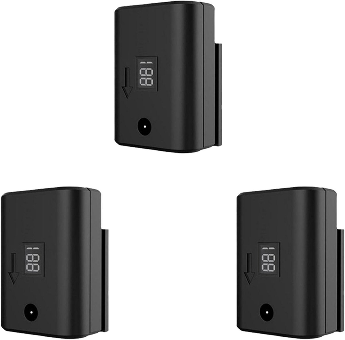 Niveau Balansmeter Batterij - Meetinstrument Accu - Precisie Metingen - Hoge Capaciteit - 3 Stuks - Zwart
