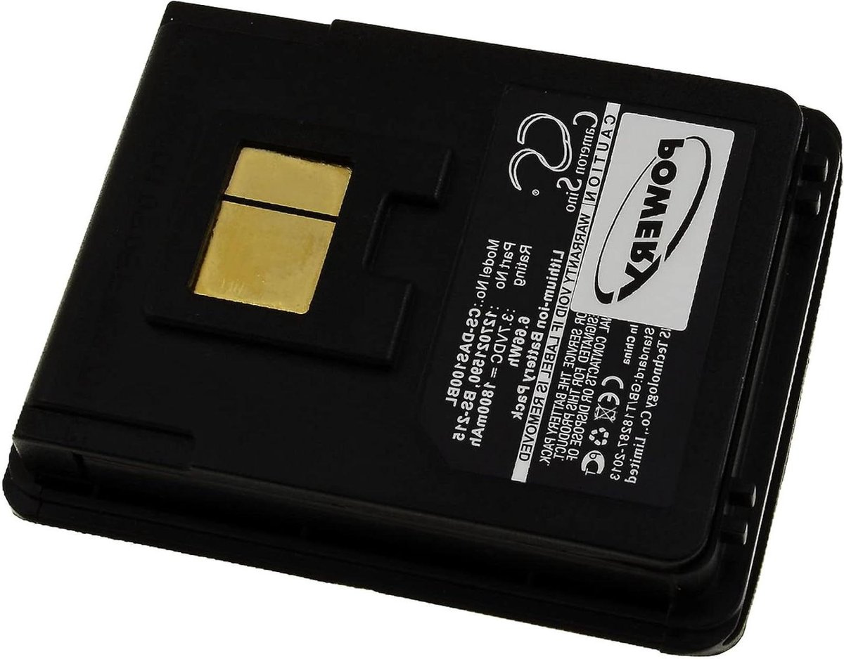 Batterij voor Scanner - Vervangende Accu - Barcode Scannen - Nieuwste Productie - 1800mAh - Zwart