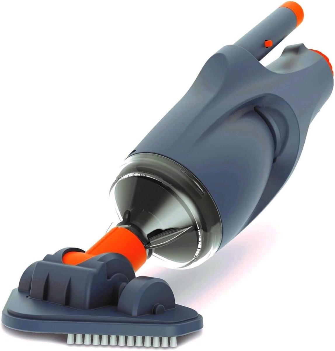QUOVO® Zwembadstofzuiger Elektrisch - Zwembad Robot - Zwembad Stofzuiger Oplaadbaar - Sterkte Zuigkracht - Grijs - 58cm x 20cm x 20cm