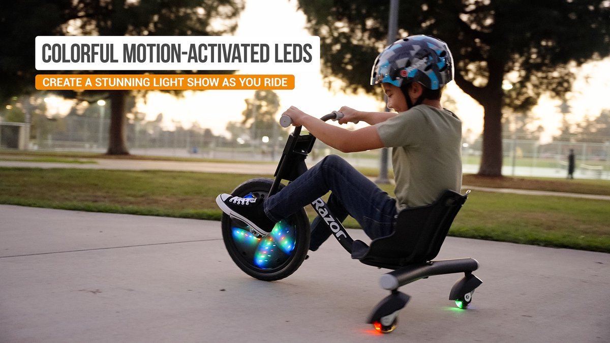 Razor RipRider 360 Lightshow - Skelter - Zwart - 360° Draaien - LED Verlichting - Voor Kinderen - Tot 73 kg - Vanaf 5 jaar — afbeelding 10