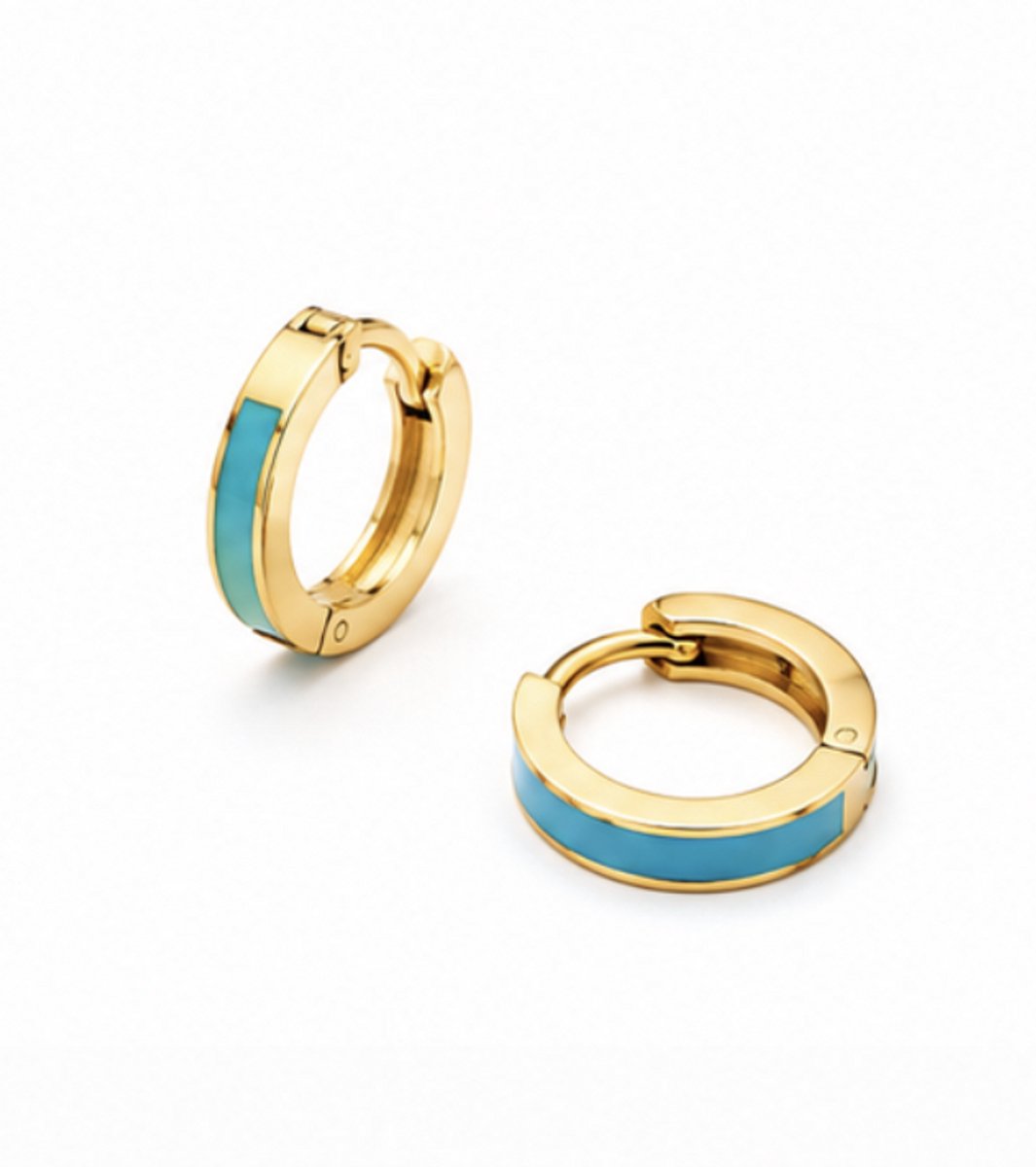 Oorbellen groen - Goudkleurig - Verguld - Roestvrijstalen oorbellen - sieraden – Cadeau tip – Hip - Trendy - cadeau