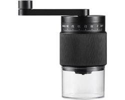 Koffiemolen - Bonenmaler - Verse Koffie - Keramische Maalschijven - 18 cm - Zilver