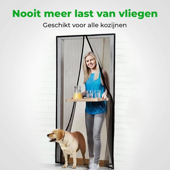 VerminBuster Vliegengordijn Magnetisch - Luxe Deurhor - 210 x 90 cm - Deurgordijn - Horgordijn Deur