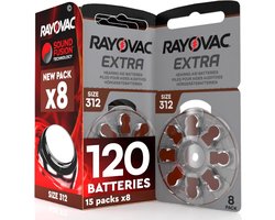 Rayovac Extra Advanced 312 Hoorbatterijen PR41 Bruin – 120 Stuks