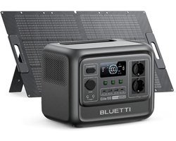 BLUETTI Elite 100 V2 1800W – 1024Wh – Duurzame energie – met 100W Zonnepanelen PV100 – Draagbare Powerstation LiFePO4 – 3600W piekvermogen – voor Camping – Thuis Noodstroom- outdoor