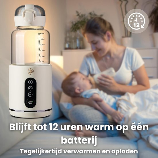 Draagbare Flessenwarmer - Reis Fleswarmer - Babyvoeding Opwarmen - Snel Opwarmen 8 Minuten - 1kg - Wit — afbeelding 4