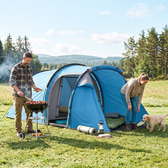 Outsunny Campingzelt Polyester, PE Hellblau van Merkloos — afbeelding 5