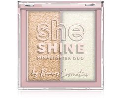 REVERS Cosmetics SHE SHINE Highlighter Duo 02 Afterglow – 7,2 g – Duo d'highlighters éclat