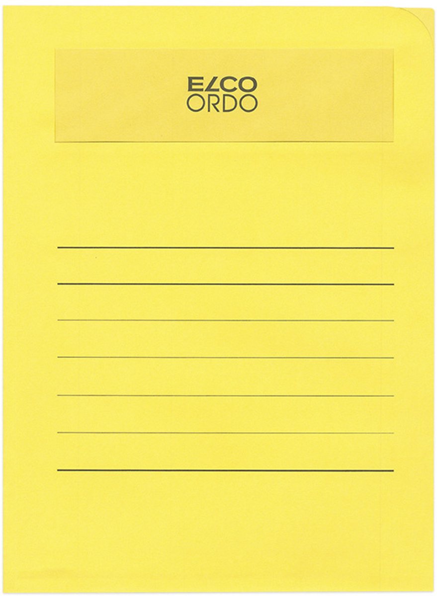 Elco Volumino - L-map met venster A4 50 stuks - 231 x 313 mm Diepgeel - EO-29465-72