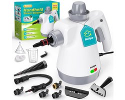 Handstoomreiniger 1050W - Steam Cleaner 135°C 3,5 Bar - 440ml Watertank - 12-delige Accessoires - Voor Keuken, Badkamer, Ramen, Auto & Bekleding-Veiligheidsslot – Wit
