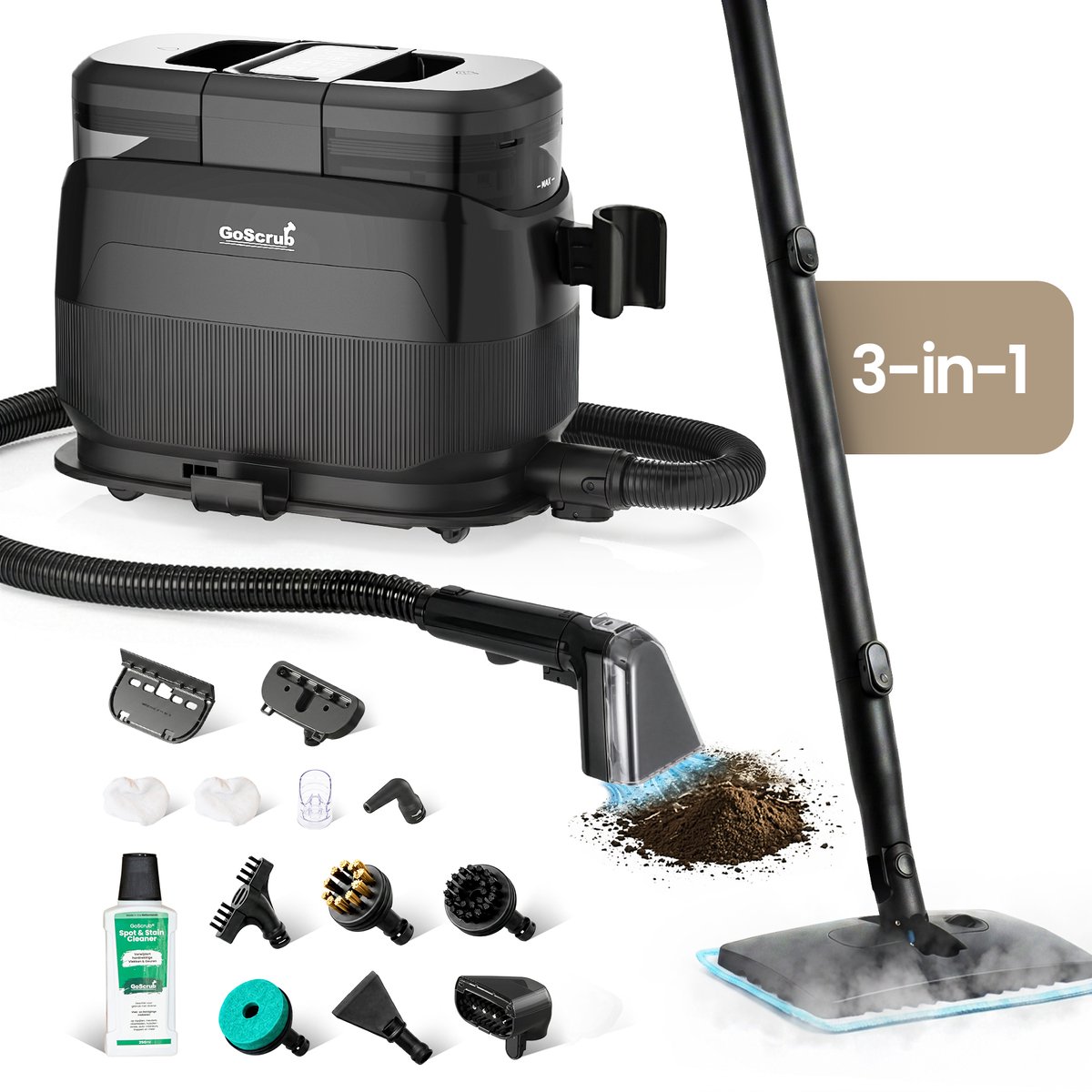 GoScrub® 3-in-1 Tapijtreiniger