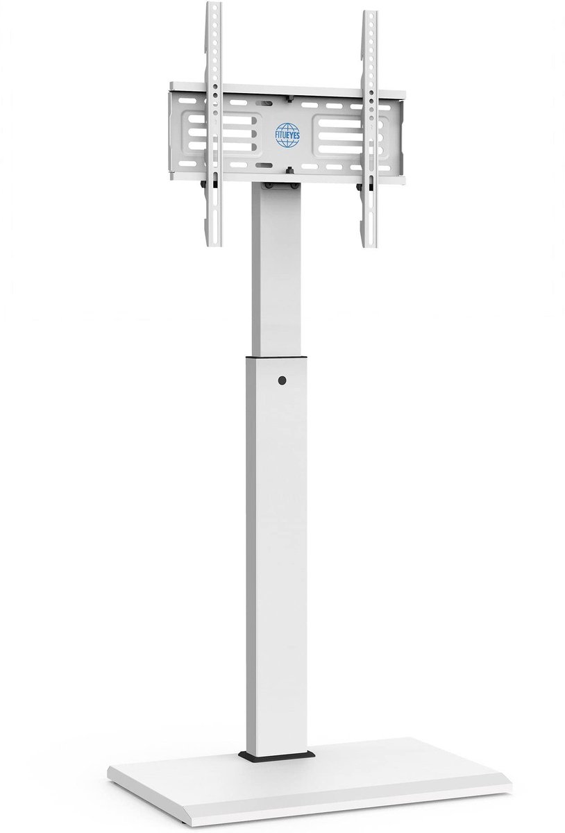 FITUEYES TV standaard wit met ijzeren basis TV standaard TV stand in hoogte verstelbaar zwenkbaar voor 26 tot 65 inch flatscreen tot 40kg max. VESA 400 * 400 mm