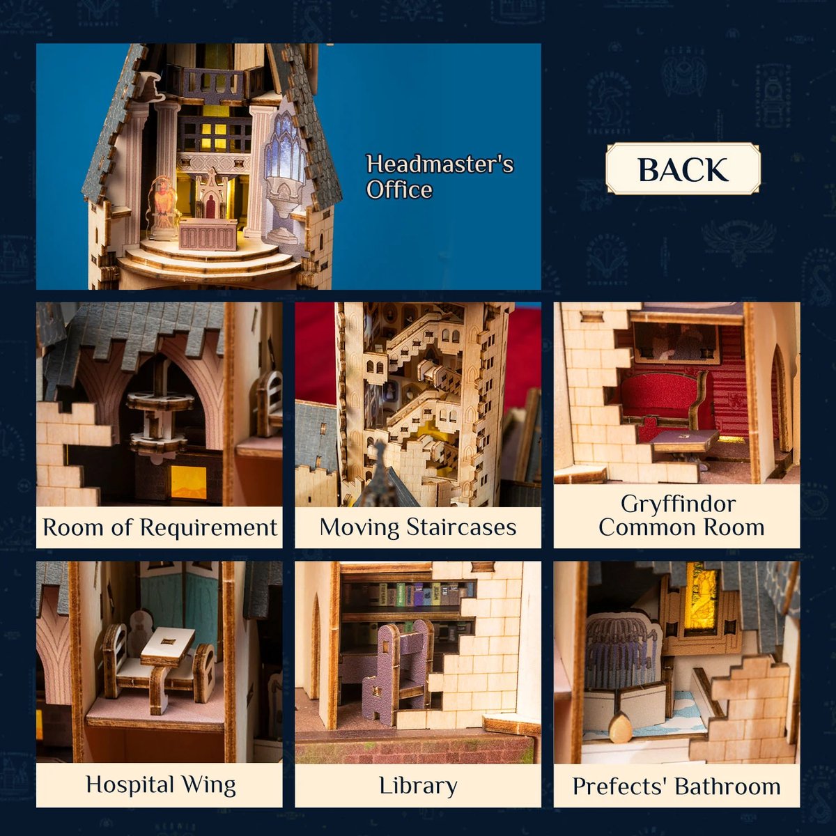 Harry Potter Hogwarts Astronomy Tower - Modelbouwpakket - Houten 3D Puzzel - Bouwpakket - Constructiespeelgoed - DIY Pakket Hout - Bouwset - Modelbouw voor Volwassenen en Kinderen - Miniatuur — afbeelding 7