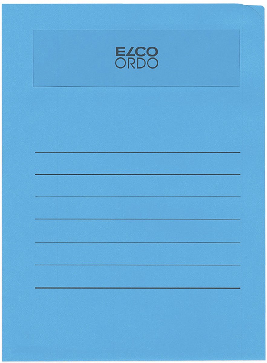 Elco Volumino L-map met venster A4 50 stuks 231 x 313 mm diepblauw