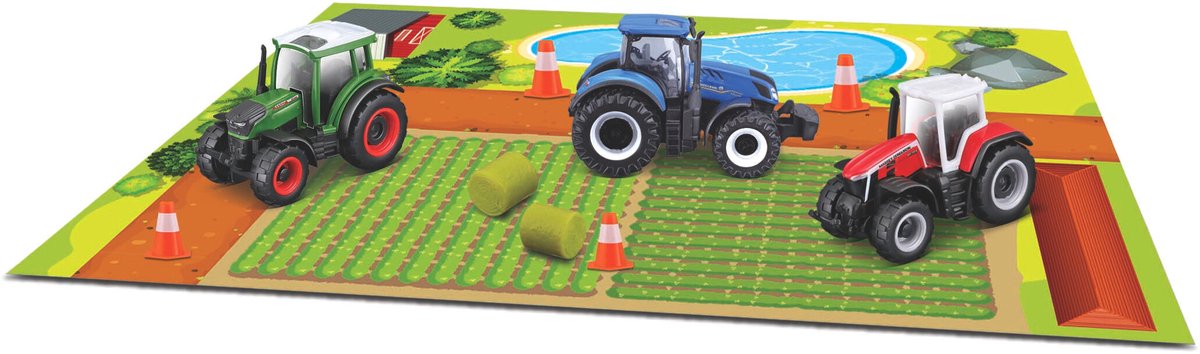 Maisto New Holland Playset - Modelauto - Schaal 3" - Blauw