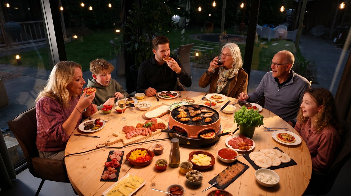 Emerio Pizzarette 3-in-1 Origineel - Zwitserse Raclette en Grill - 6 Persoons Pizza Oven - 6 Geïsoleerde Bakspatels - RVS Bakplaat - Gourmetstel - PO-113255.4 1500W – foto 8