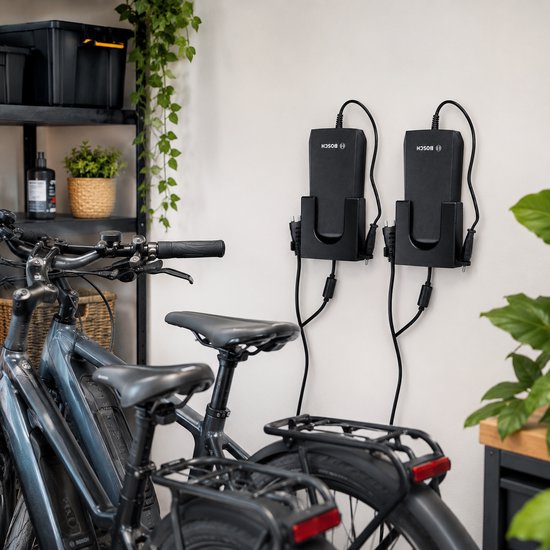 E-Bike Oplader Wandhouder - Geschikt voor Bosch® E-Bike Charger 36-4 (BCS220) - Wandbeugel met Kabelhouder - Zwart — afbeelding 4