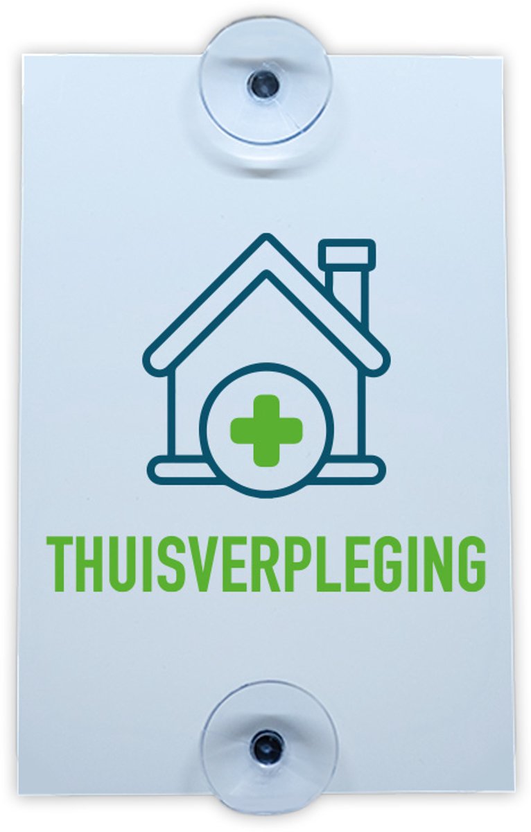 Autobord Logo - Thuisverpleging - 10x15cm - voor zorgpersoneel - met rechte hoeken