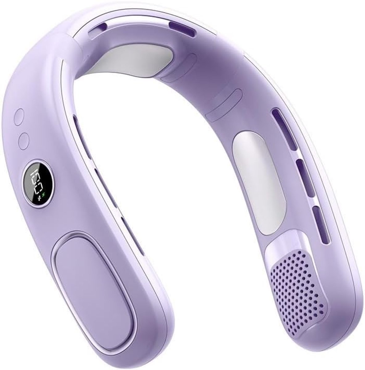 Handsfree bladloze nekventilator - 360° koeling - Lichtgewicht langdurig gebruik - Paars