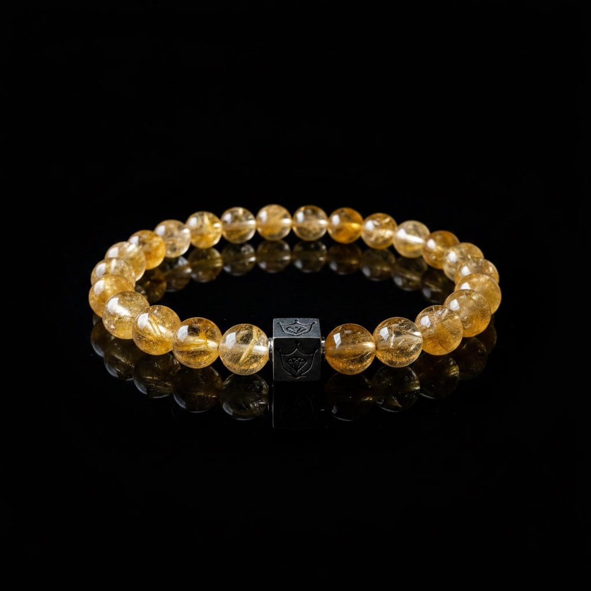 Luxe Natuursteen Armband - Quartz & 925 Sterling Zilver - 8mm - 21 cm-vaderdag