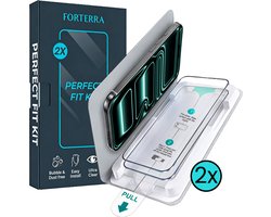 Screenprotector - 2 Stuks - Geschikt voor Apple iPhone 17 Pro Max - Met Montage Frame - Perfect Fit Kit - Geen Luchtbellen - Gehard Glas - Beschermglas - Tempered Glass - Screen Protector - Nauwkeurige Plaatsing - Case Friendly