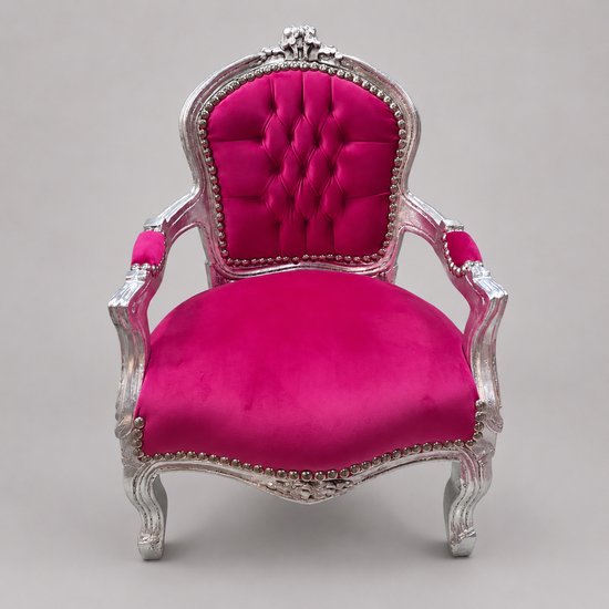 Kinderstoel Zilver Roze 2 — afbeelding 2