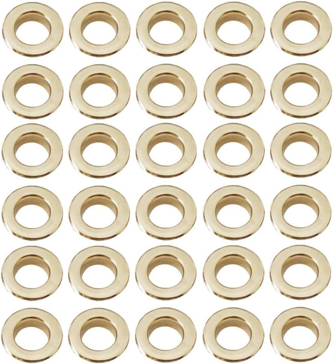 Koperen Oogjes - Zeilringen Stofringen - Kleding Repareren - Corrosiebestendig Metaal - 15 mm 50 stuks - Goud