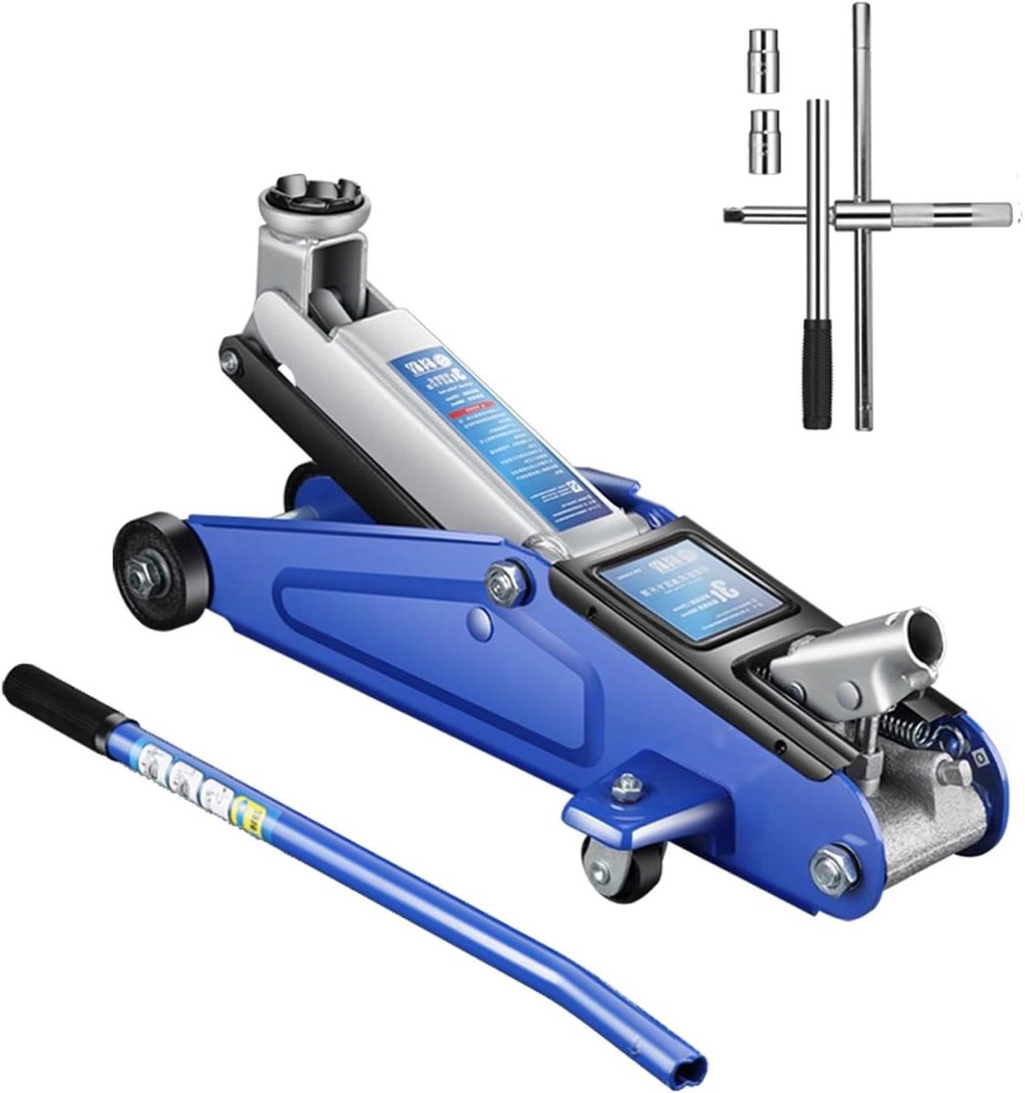 Hydraulische Garagekrik - Laag Profiel Krik - Auto Onderhoud - 3 Ton Draagvermogen - Max 38cm Hoog - Zwart