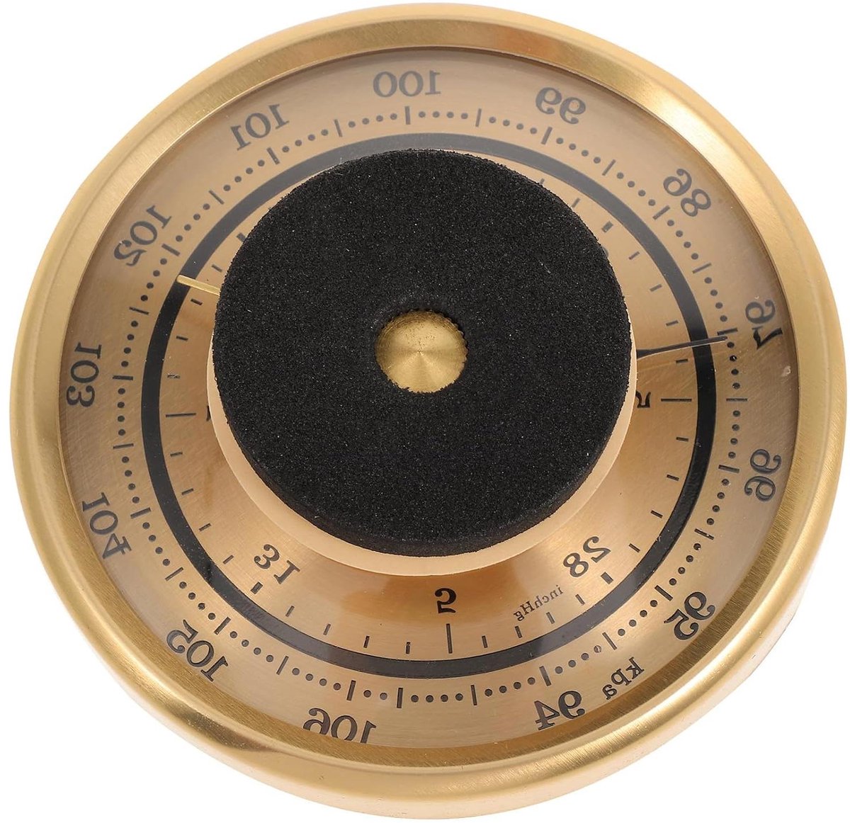Weerstation Barometer - Luchtdrukmeter Hygrometer - Weersvoorspelling Thuis - Multifunctioneel Meetinstrument - 7 cm Diameter - Goud
