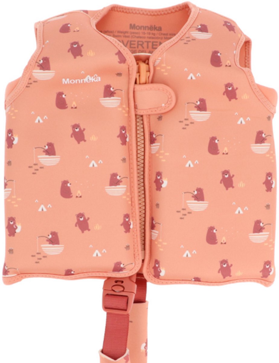 Zwemvest | 2-3 jaar | 15-19 kg | Bruin | Beertjes | Bootjes | Vissen | Oranje